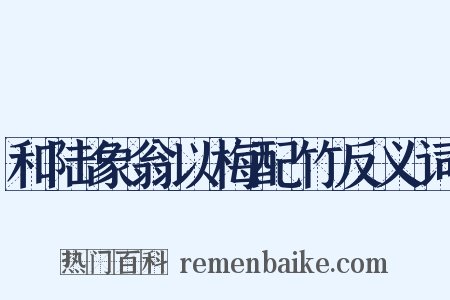 和陆象翁以梅配竹反义词是什么意思的图片